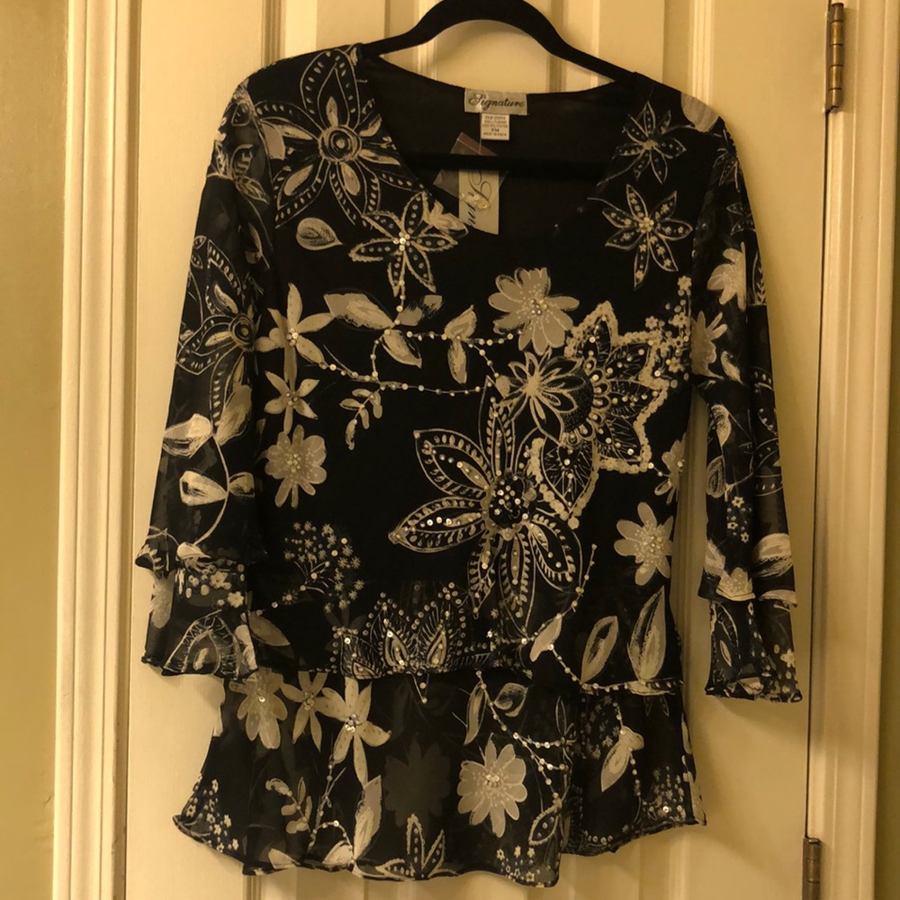Top Sheer and sequins